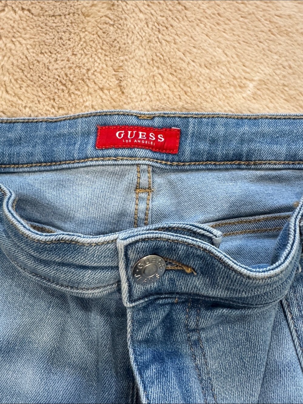 Guess Wide Leg Women's Jeans in Light Blue - Picture 4 of 6